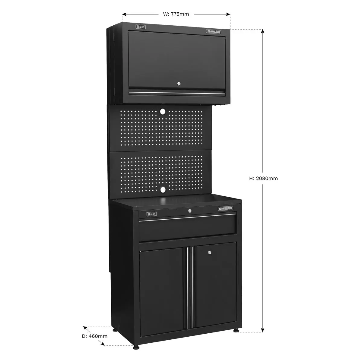 Sealey Superline Pro Rapid-Fit 1 Drawer Cabinet & Wall Cupboard - Image 12