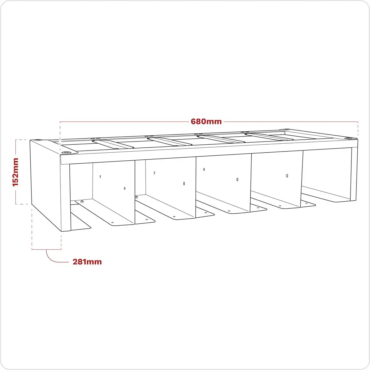 Sealey Superline Pro Modular Power Tool Rack 680mm - Image 3