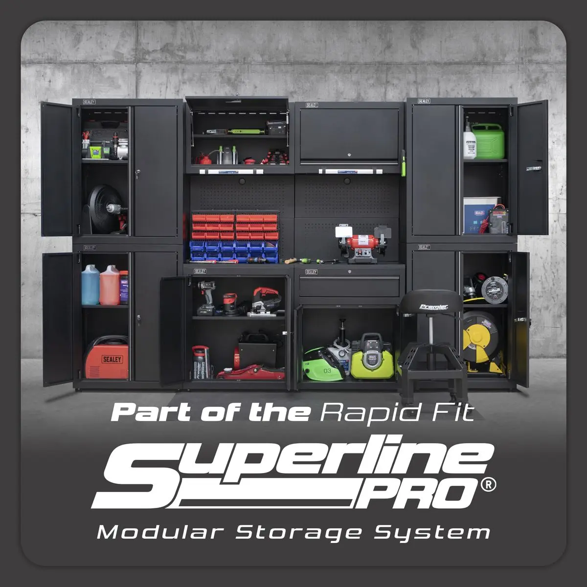 Sealey Superline Pro Rapid-Fit Dual Stacking Cabinets - Image 6