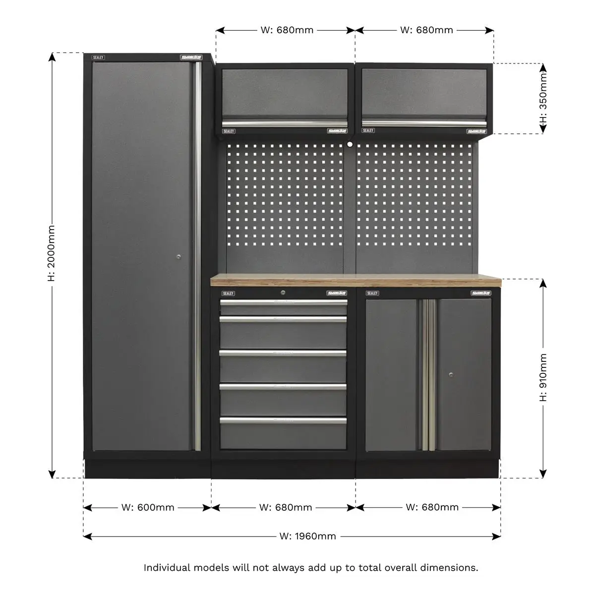 Sealey Superline Pro Superline PRO® Storage System - Wood Worktop - Image 15
