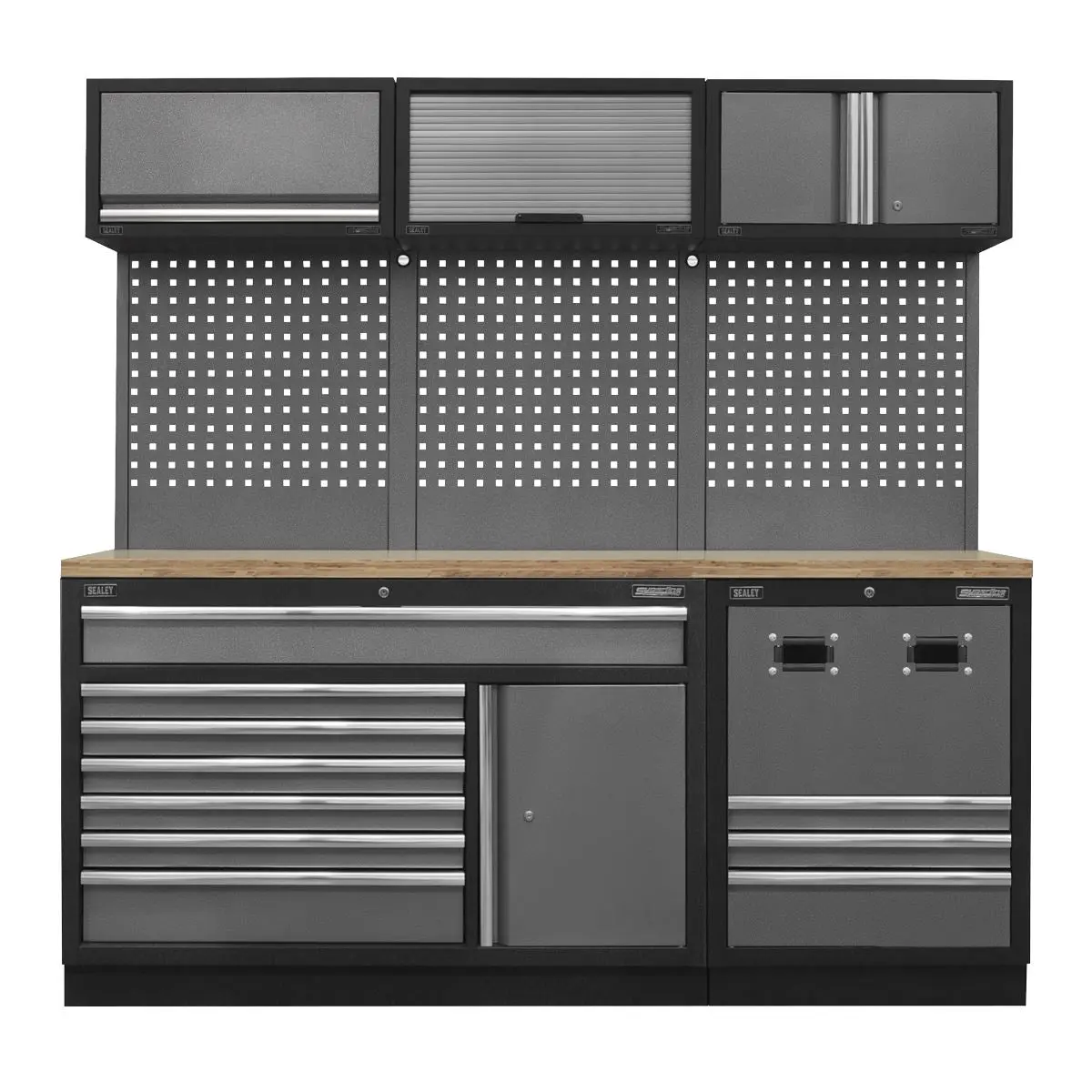 Sealey Superline Pro Modular Storage System Combo - Pressed Wood Worktop