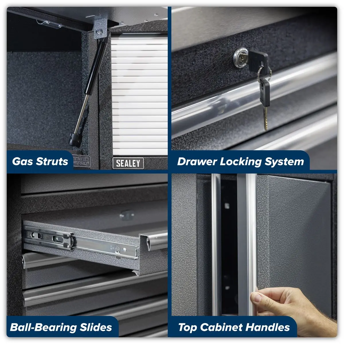 Sealey Superline Pro Modular Storage System Combo - Stainless Steel Worktop - Image 17