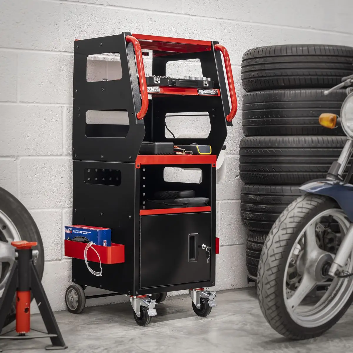 Sealey Superline Pro Multipurpose Trolley for Diagnostics 4-Level - Image 4