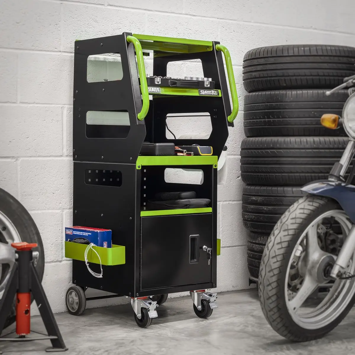 Sealey Superline Pro Multipurpose Trolley for Diagnostics 4-Level - Image 10