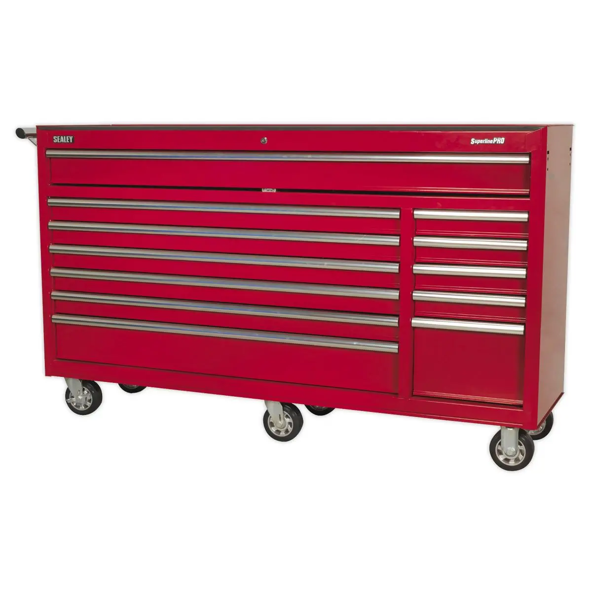 Sealey Superline Pro Rollcab 12 Drawer with Ball-Bearing Slides Heavy-Duty - Red - Image 10