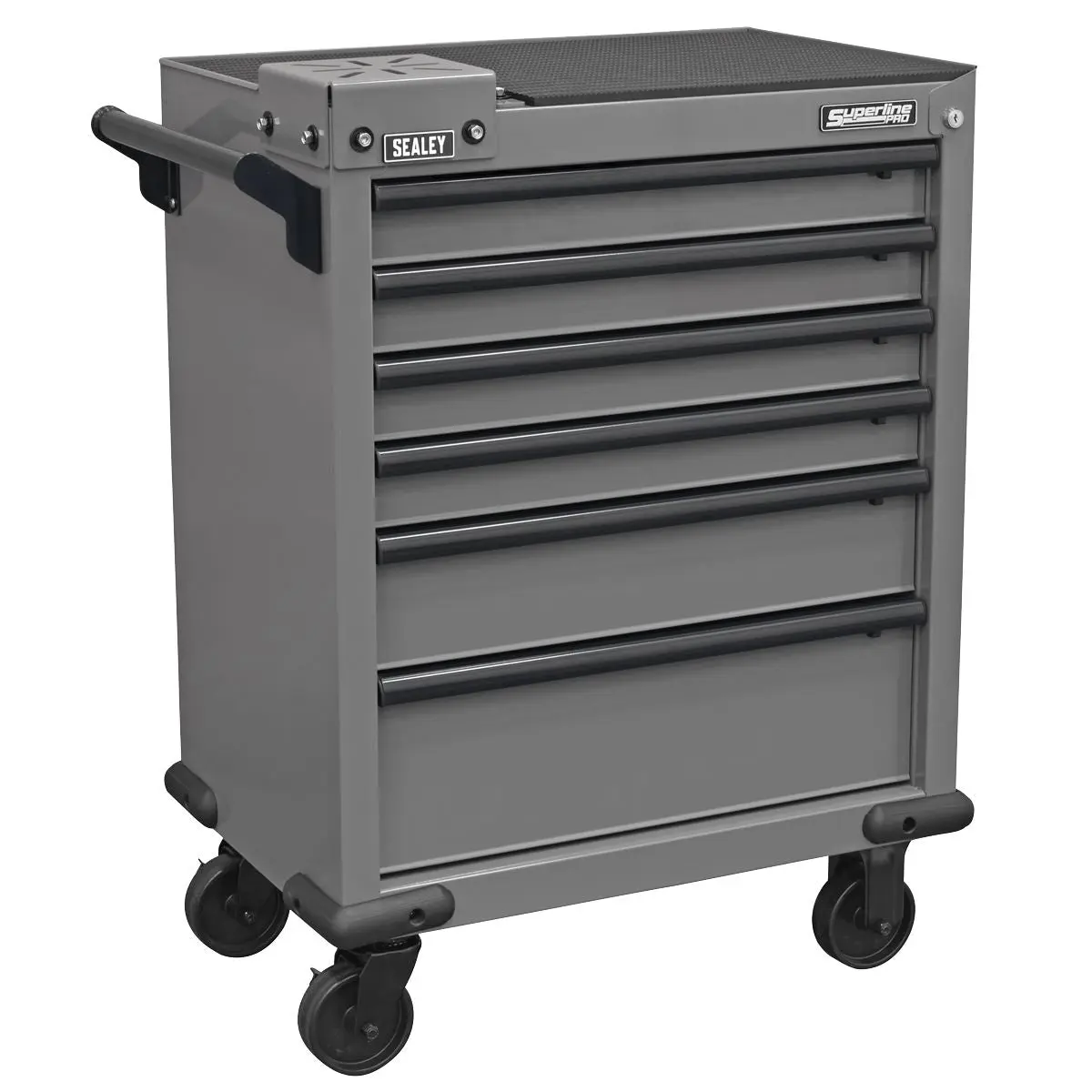 Sealey Superline Pro Rollcab 6 Drawer with Vice Base - Grey/Black