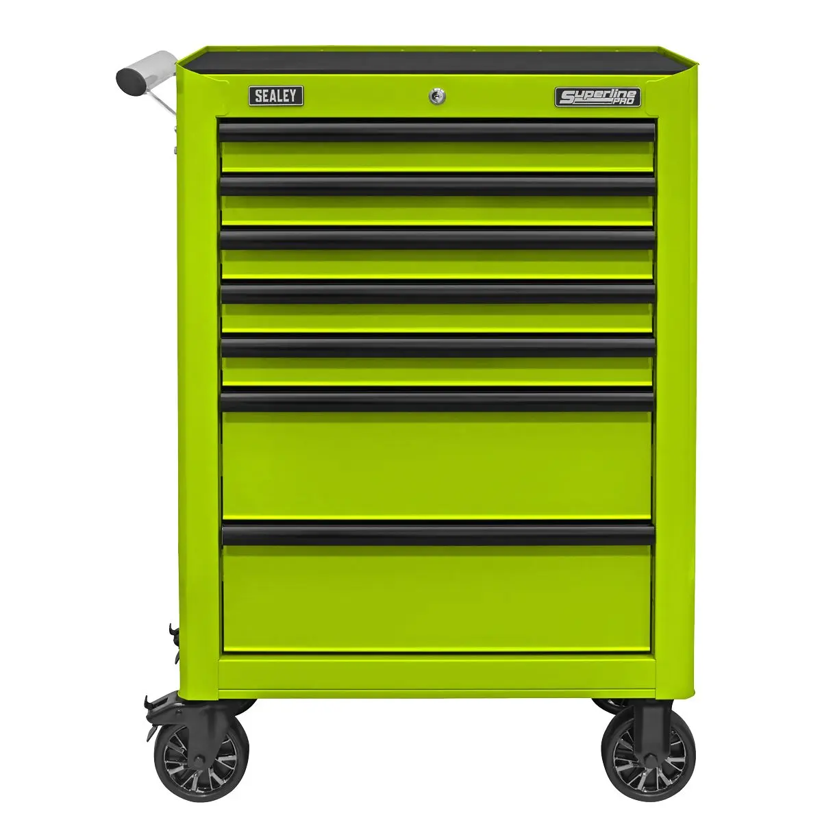 Sealey Superline Pro Rollcab 7 Drawer with Ball-Bearing Slides - Green/Black - Image 6