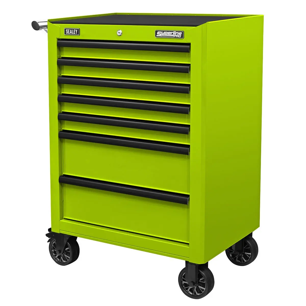 Sealey Superline Pro Rollcab 7 Drawer with Ball-Bearing Slides - Green/Black - Image 7