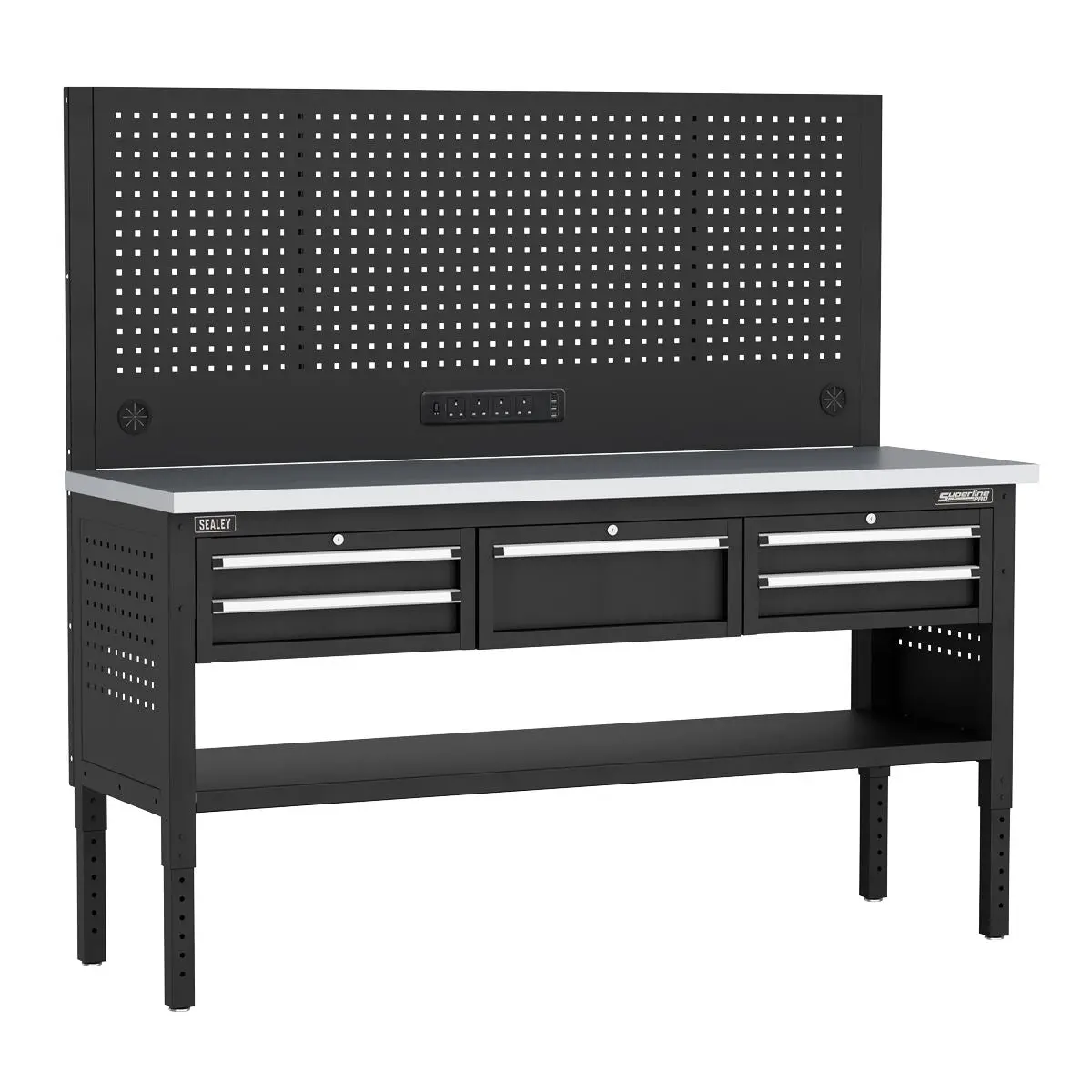Sealey Superline Pro Superline PRO® Modular Workbench with 5 Drawers Stainless Steel Worktop 1830mm