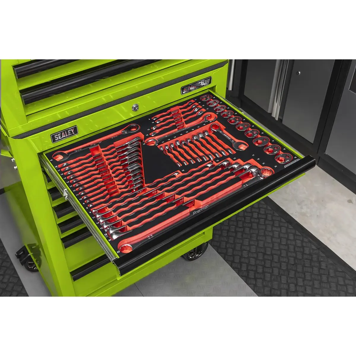 Sealey Superline Pro Superline PRO® Tool Chest Combination 14 Drawer with 446pc Tool Kit - Green - Image 13