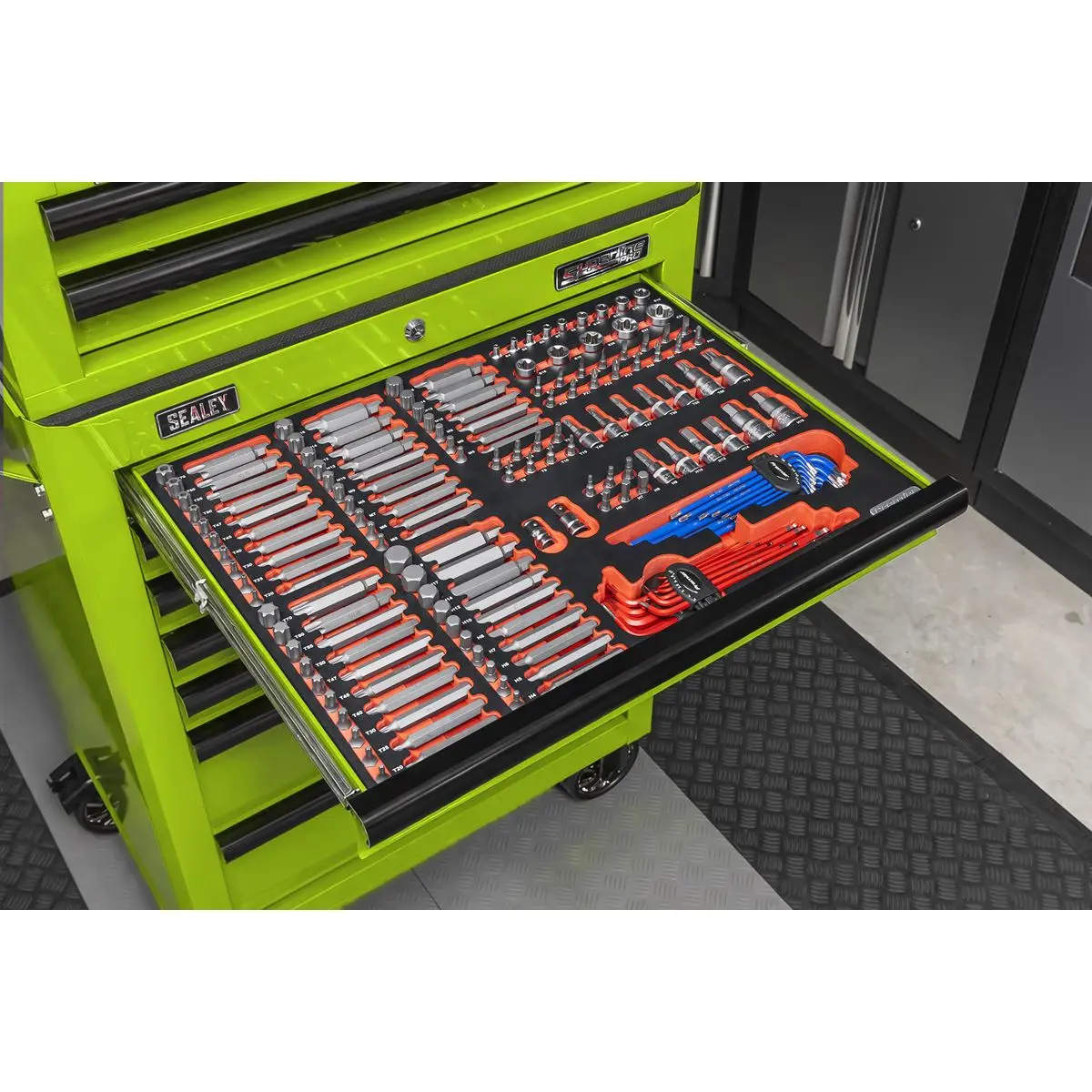 Sealey Superline Pro Superline PRO® Tool Chest Combination 14 Drawer with 446pc Tool Kit - Green - Image 14