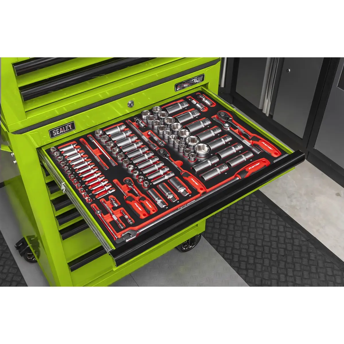 Sealey Superline Pro Superline PRO® Tool Chest Combination 14 Drawer with 446pc Tool Kit - Green - Image 17