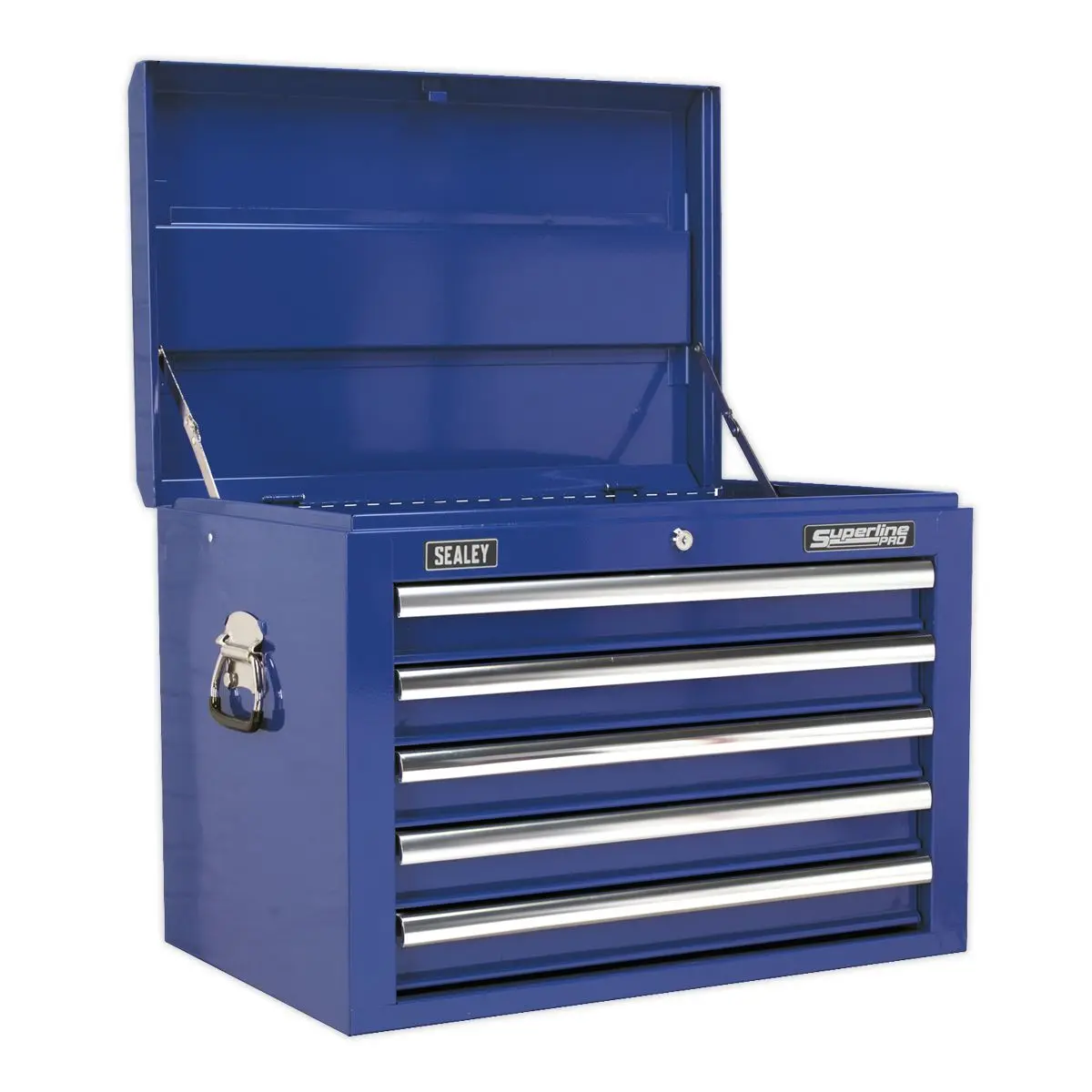 Sealey Superline Pro Tool Chest Combination 14 Drawer with Ball-Bearing Slides - Blue & 446pc Tool Kit - Image 2
