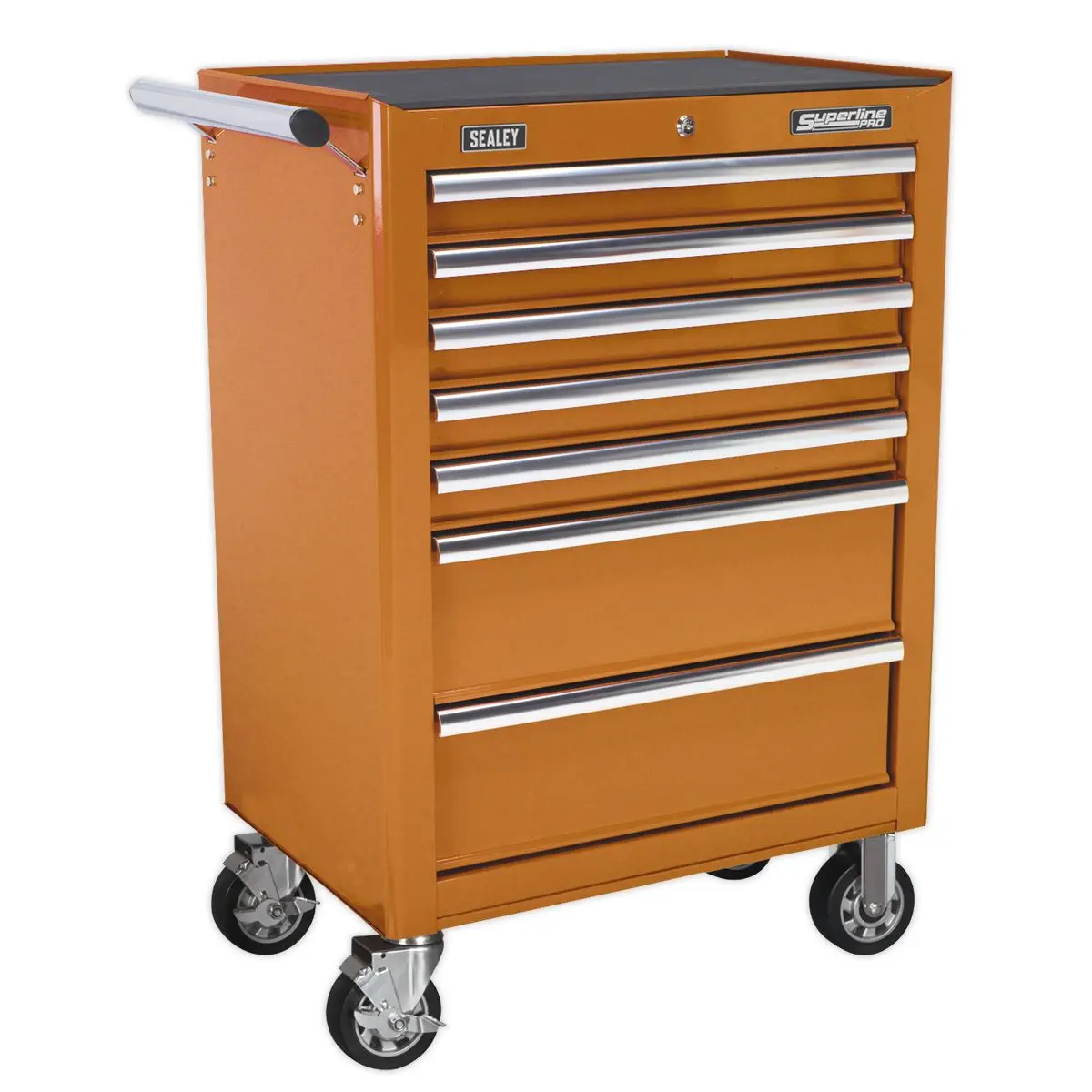 Sealey Superline Pro Tool Chest Combination 14 Drawer with Ball-Bearing Slides - Orange & 446pc Tool Kit - Image 2
