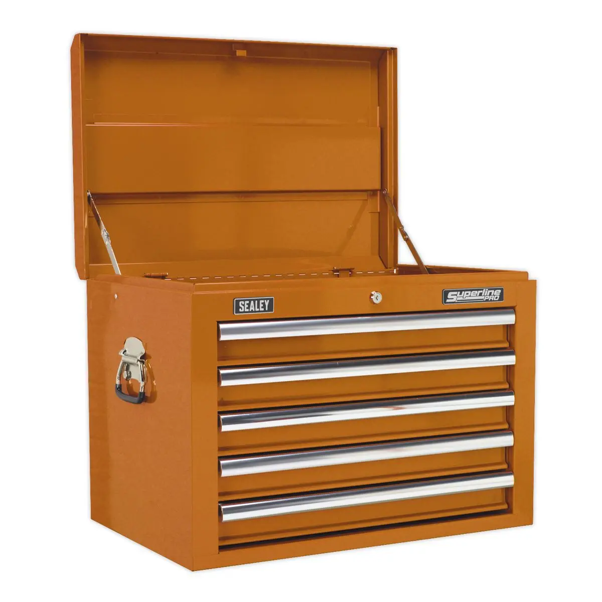 Sealey Superline Pro Tool Chest Combination 14 Drawer with Ball-Bearing Slides - Orange & 446pc Tool Kit - Image 4