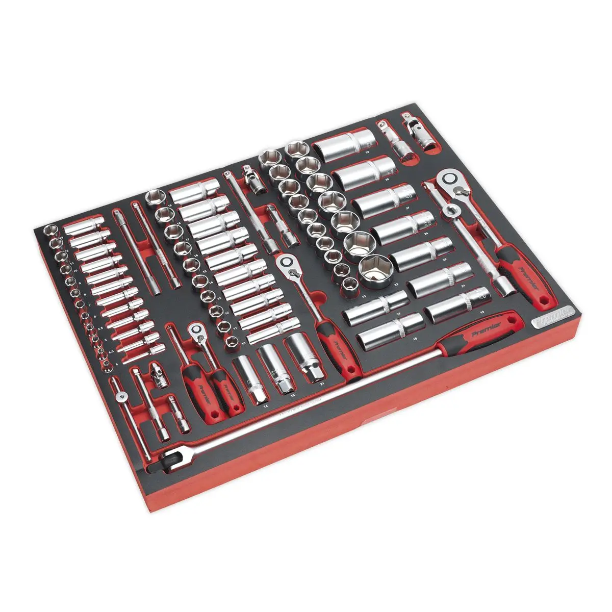 Sealey Superline Pro Tool Chest Combination 14 Drawer with Ball-Bearing Slides - Orange & 446pc Tool Kit - Image 6