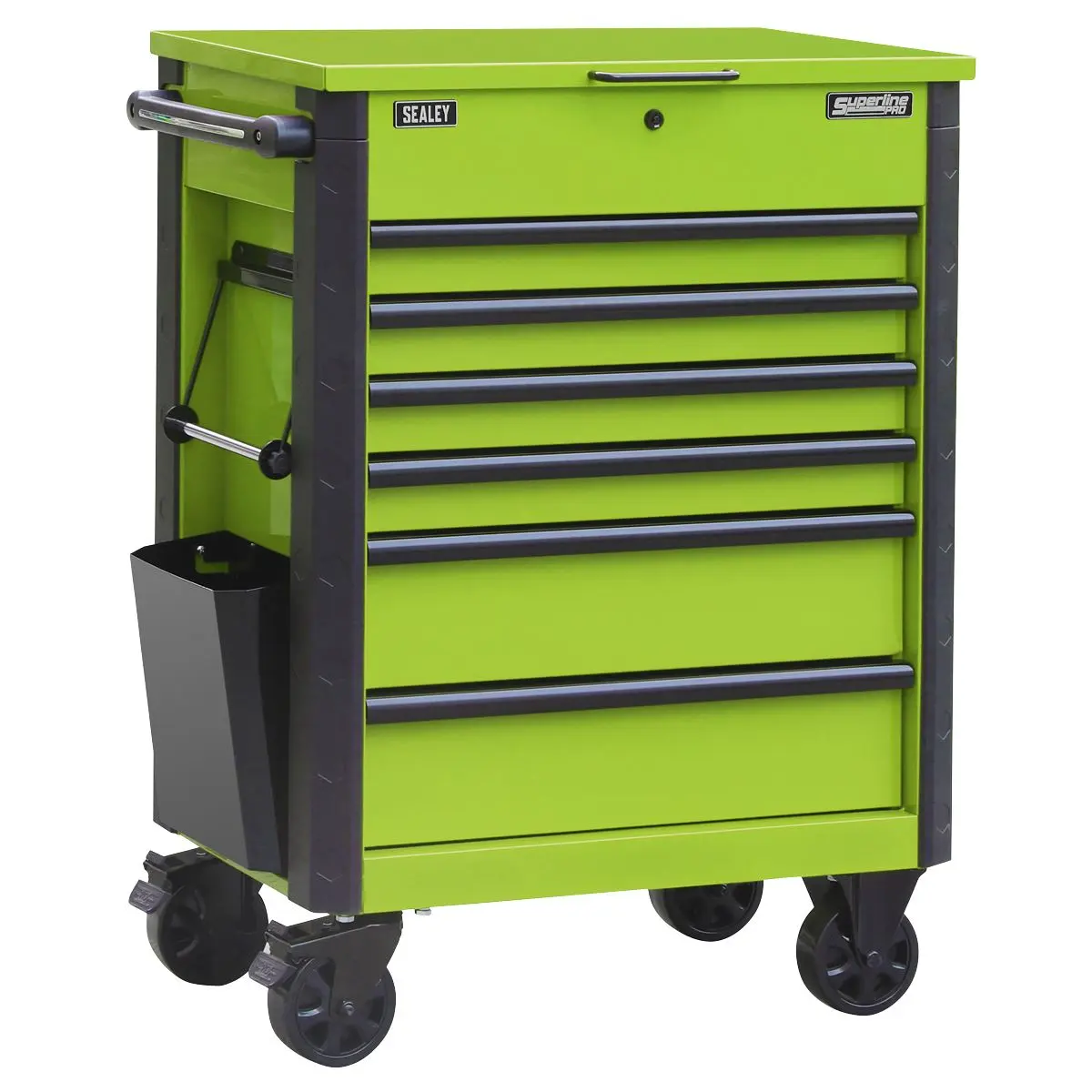 Sealey Superline Pro® Tool Trolley 6 Drawer - Green