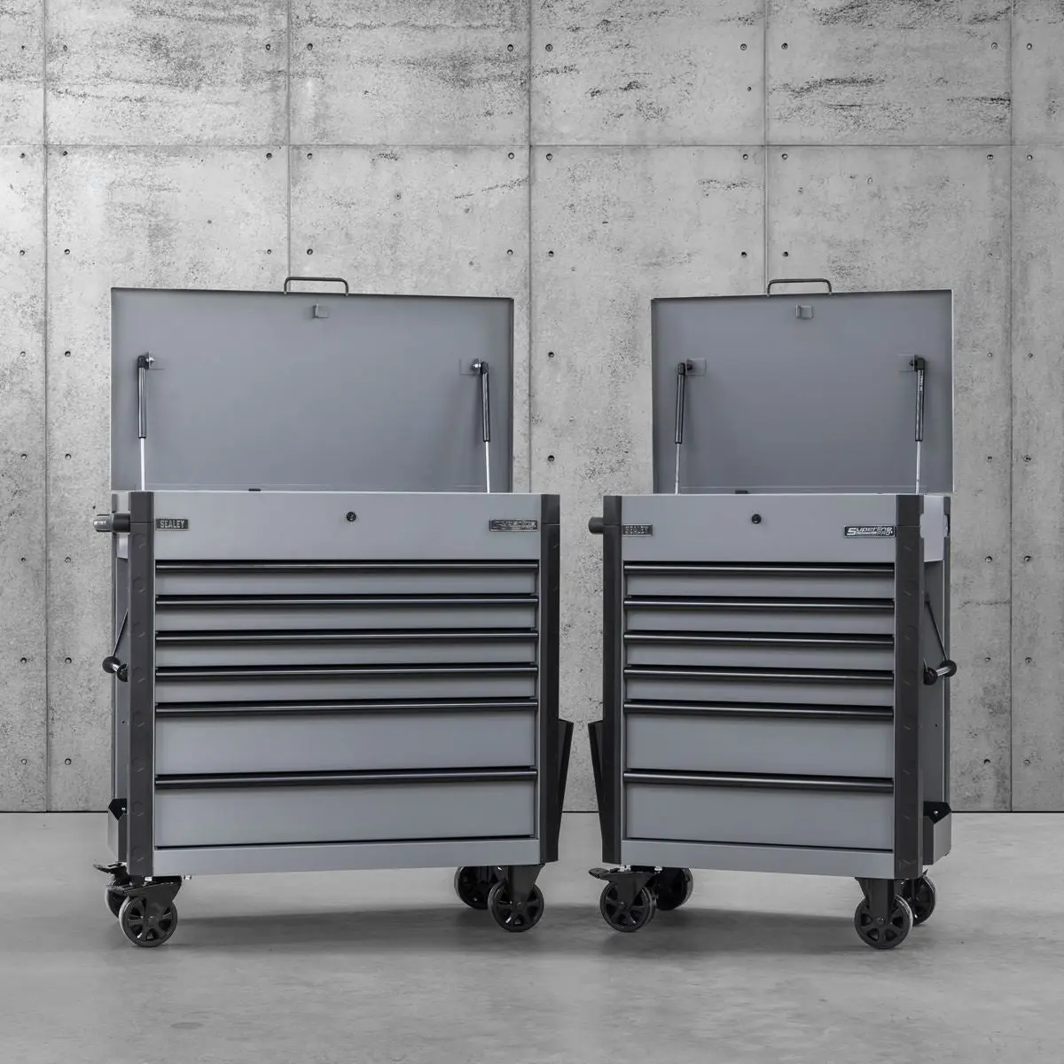 Sealey Superline Pro® Tool Trolley 6 Drawer - Grey - Image 13