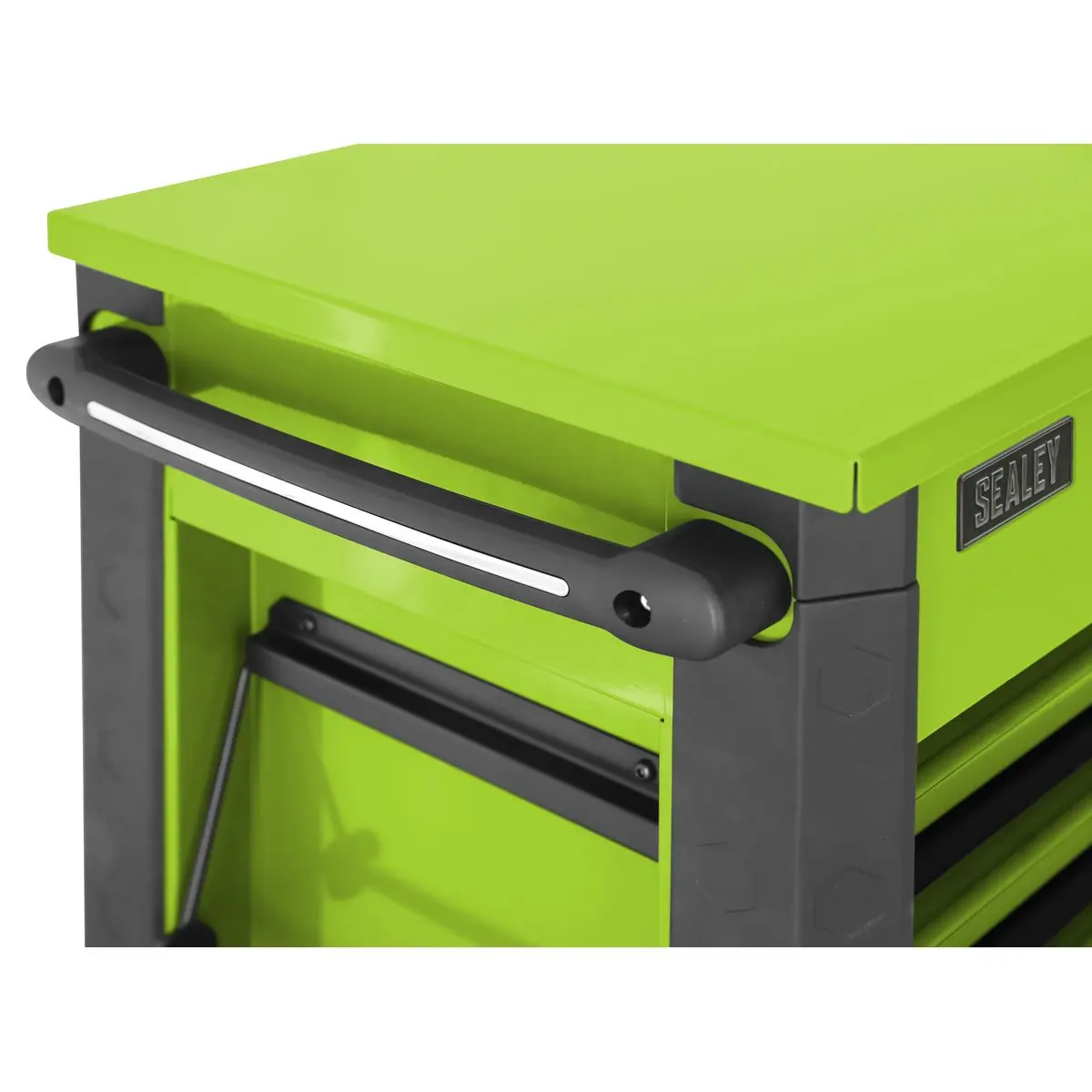 Sealey Superline Pro Tool Trolley 6 Drawer with Ball Bearing Slides - Green - Image 8