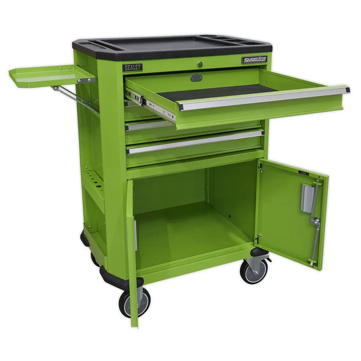 Sealey Superline Pro Tool Trolley with 4 Drawers & 2 Door Cupboard - Image 3
