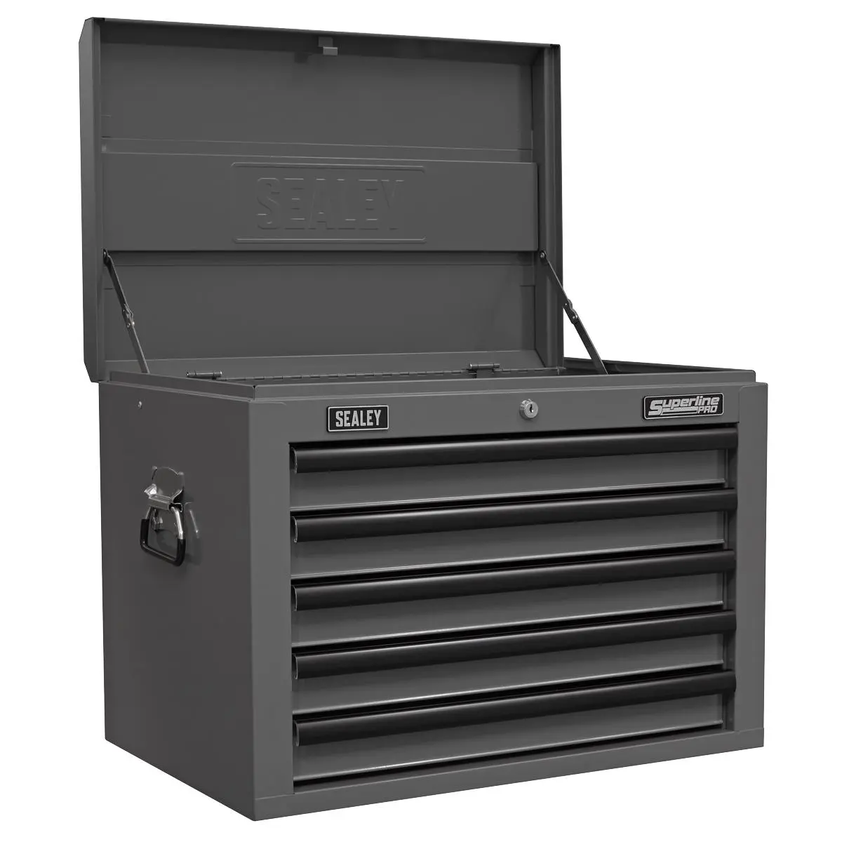 Sealey Superline Pro Topchest, Mid-Box Tool Chest & Rollcab Combination 14 Drawer with Ball-Bearing Slides - Grey - Image 2