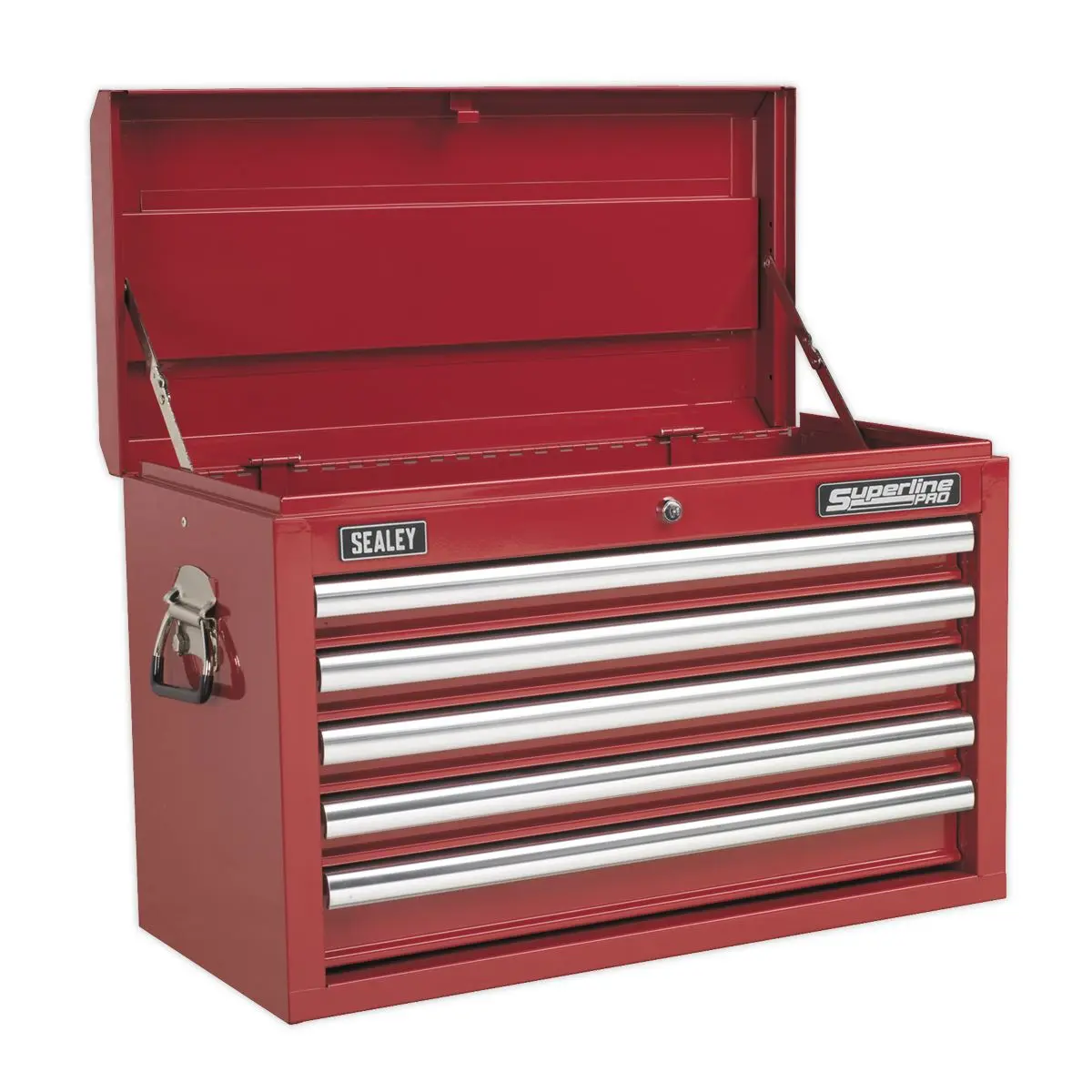 Sealey Superline Pro Topchest & Rollcab Combination 10 Drawer with Ball-Bearing Slides - Red with 148pc Tool Kit - Image 3