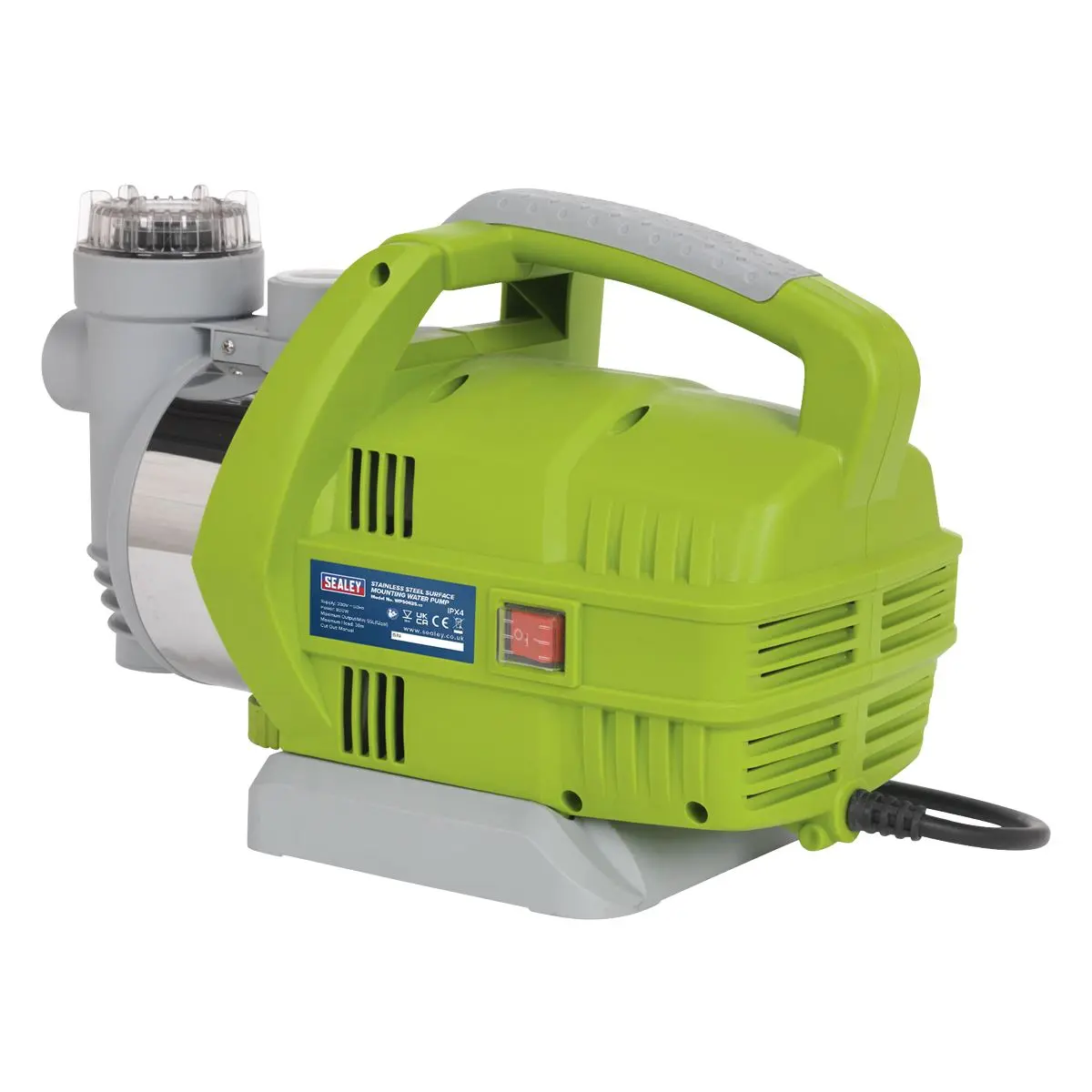 Sealey Surface Mounting Water Pump Stainless Steel 55L/min 230V - Image 5