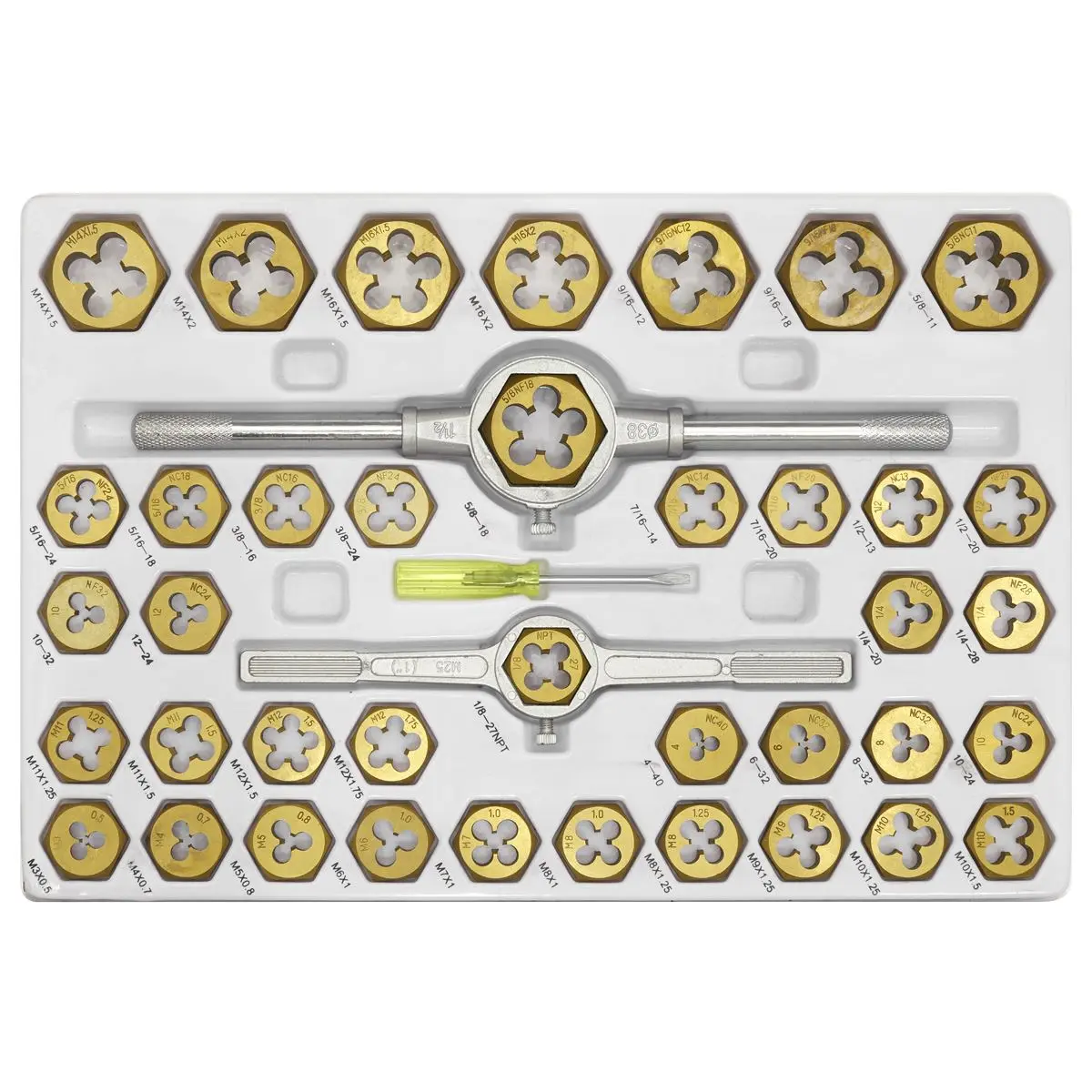 Sealey Tap & Die Set Hexagonal Metric & SAE/Imperial 86pc - Image 6