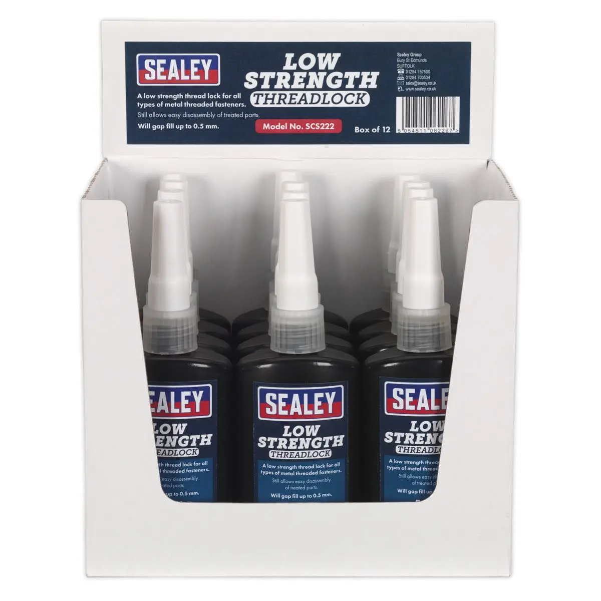 Sealey Thread Lock Low Strength 50ml Pack of 12 - Image 2