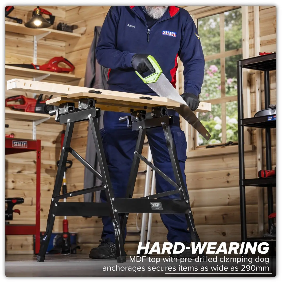 Sealey Tilt & Clamp Folding Workbench - Image 9