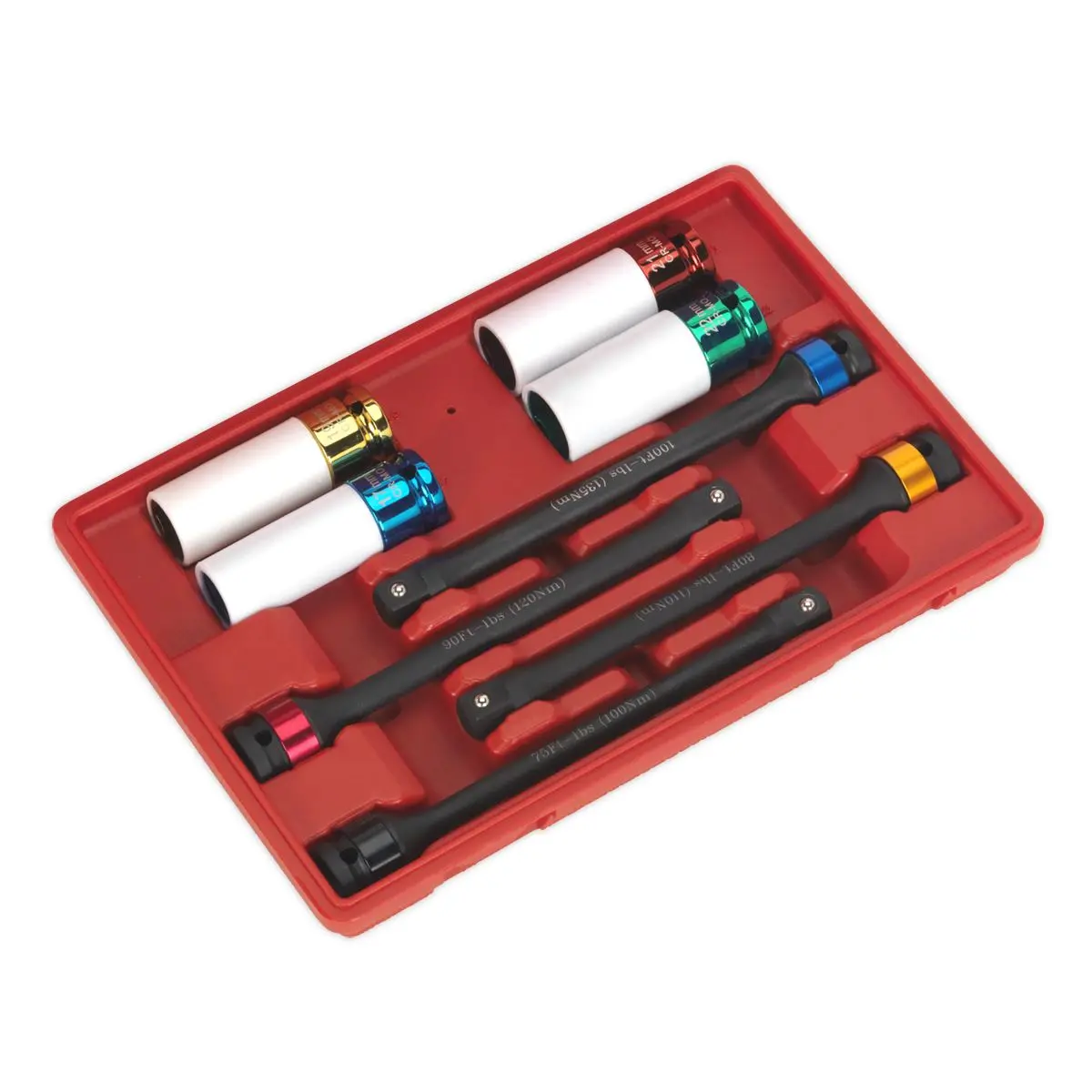 Sealey Torque Stick & Aluminium Wheel Impact Socket Set 8pc 1/2"Sq Drive - Image 5