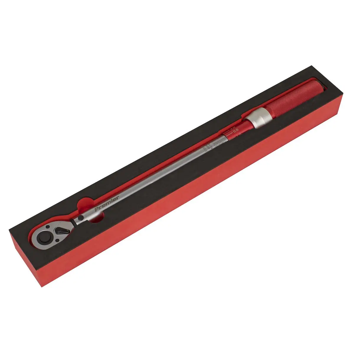 Sealey Torque Wrench Micrometer Style 1/2" Drive 40-220Nm Calibrated in EVA Tray - Image 2