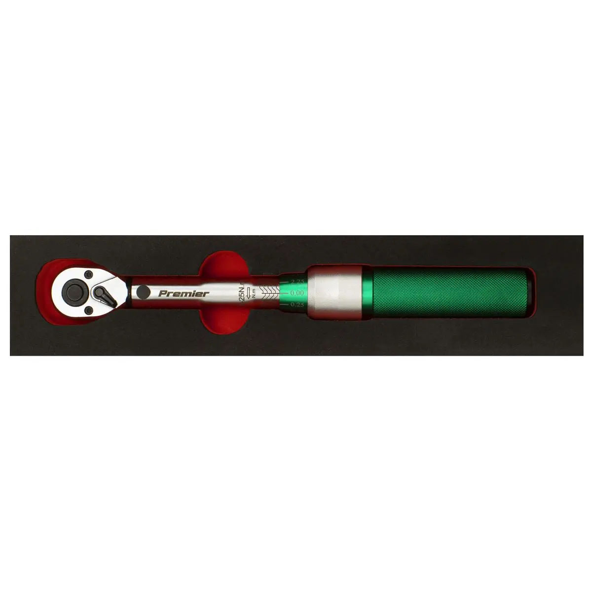 Sealey Torque Wrench Micrometer Style 1/4" Drive 5-25Nm Calibrated in EVA Tray - Image 2