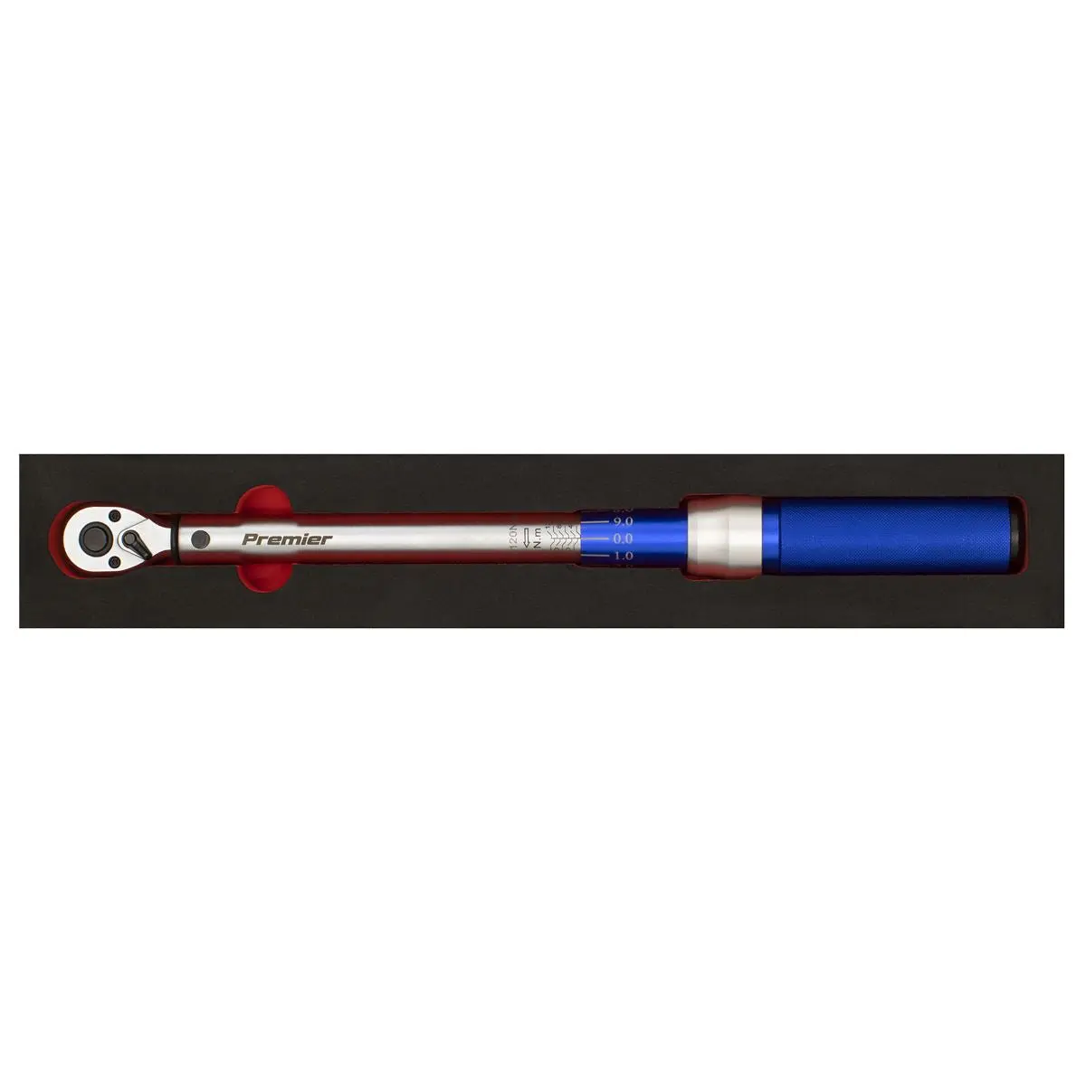 Sealey Torque Wrench Micrometer Style 3/8" Drive 20-120Nm Calibrated in EVA Tray - Image 2