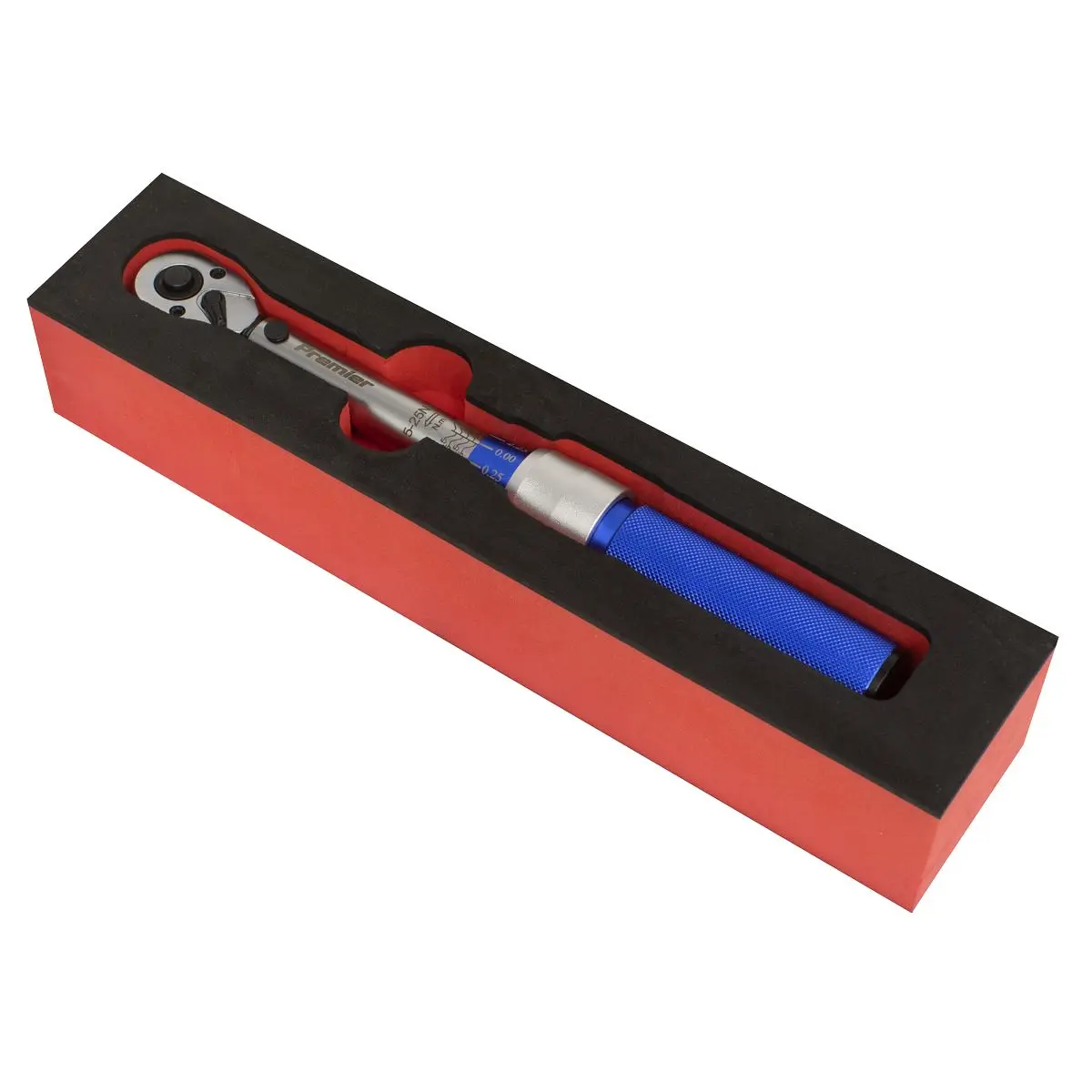 Sealey Torque Wrench Micrometer Style 3/8" Drive 5-25Nm Calibrated in EVA Tray - Image 2