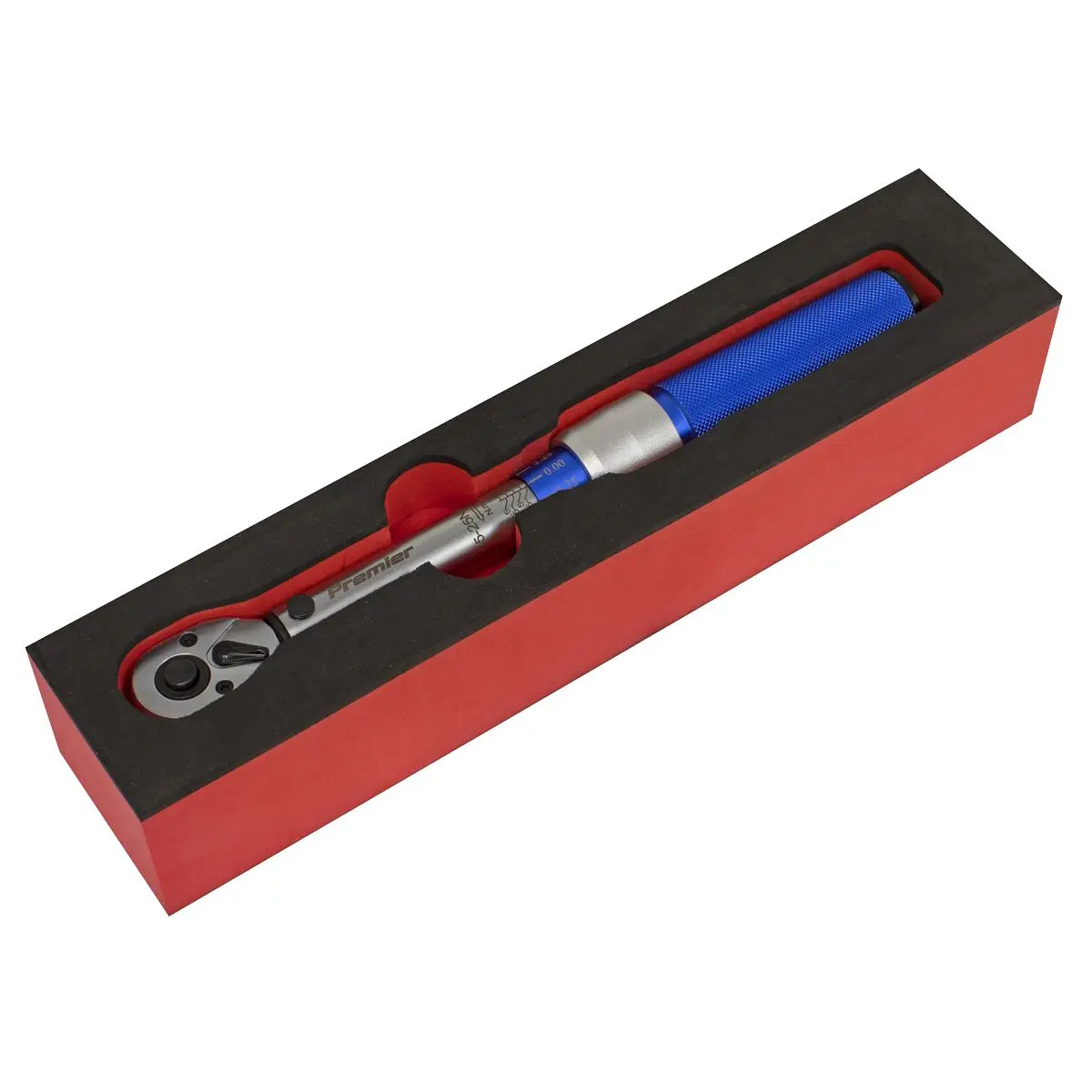 Sealey Torque Wrench Micrometer Style 3/8" Drive 5-25Nm Calibrated in EVA Tray - Image 4
