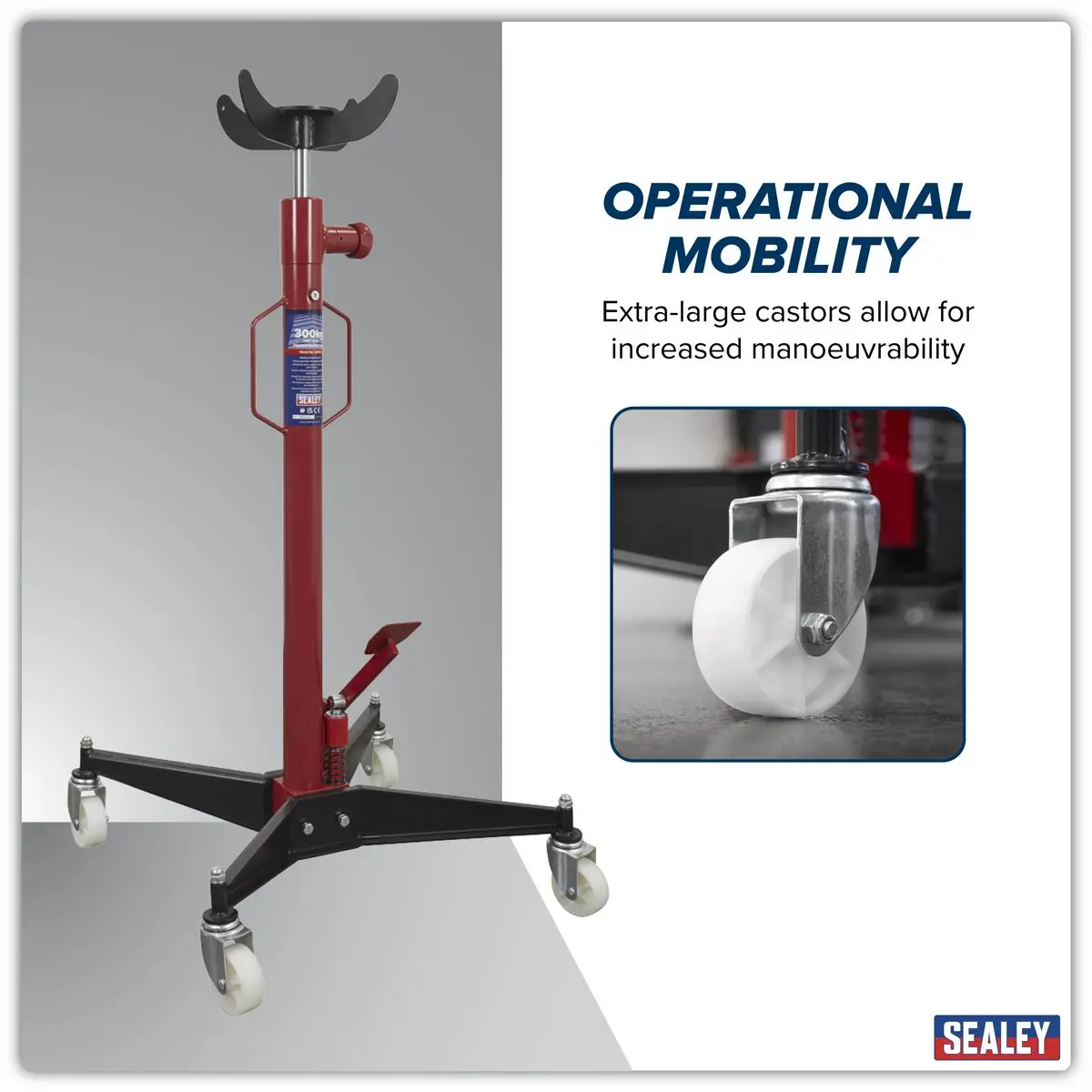 Sealey Vertical Transmission Jack 300kg - Image 2