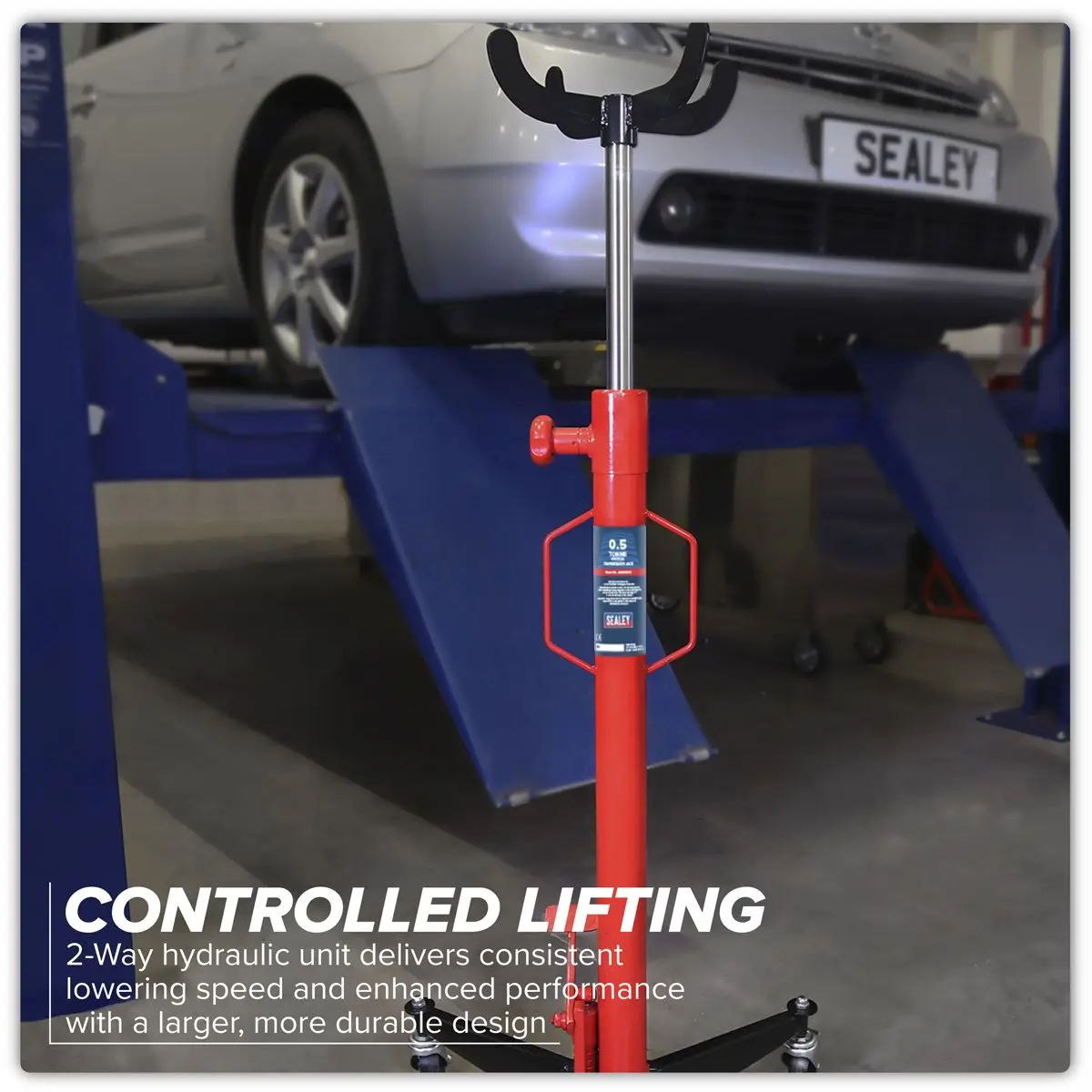Sealey Vertical Transmission Jack 500kg - Image 8
