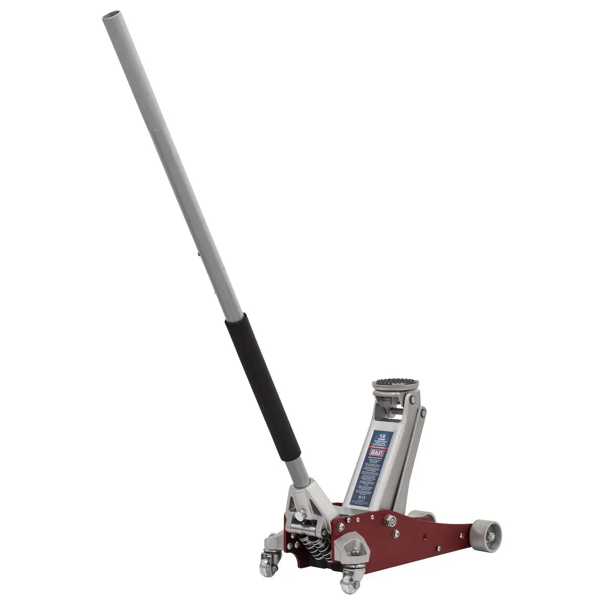 Sealey Aluminium/Steel Trolley Jack with Rocket Lift 1.5 Tonne - Image 2
