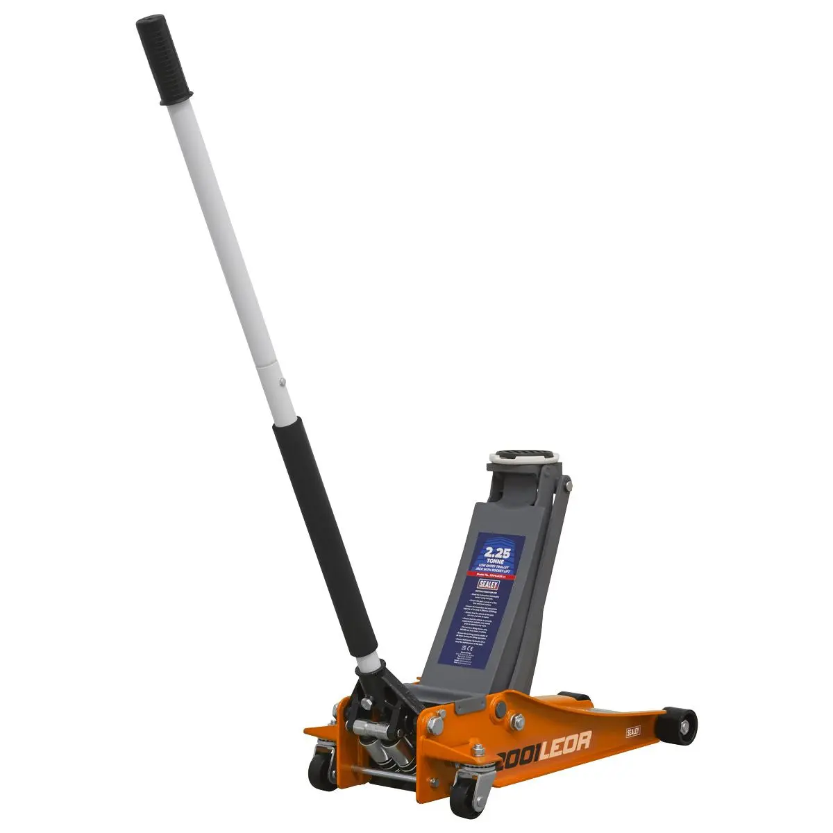 Sealey Low Profile Rocket Lift Trolley Jack 2.25 Tonne - Orange - Image 7