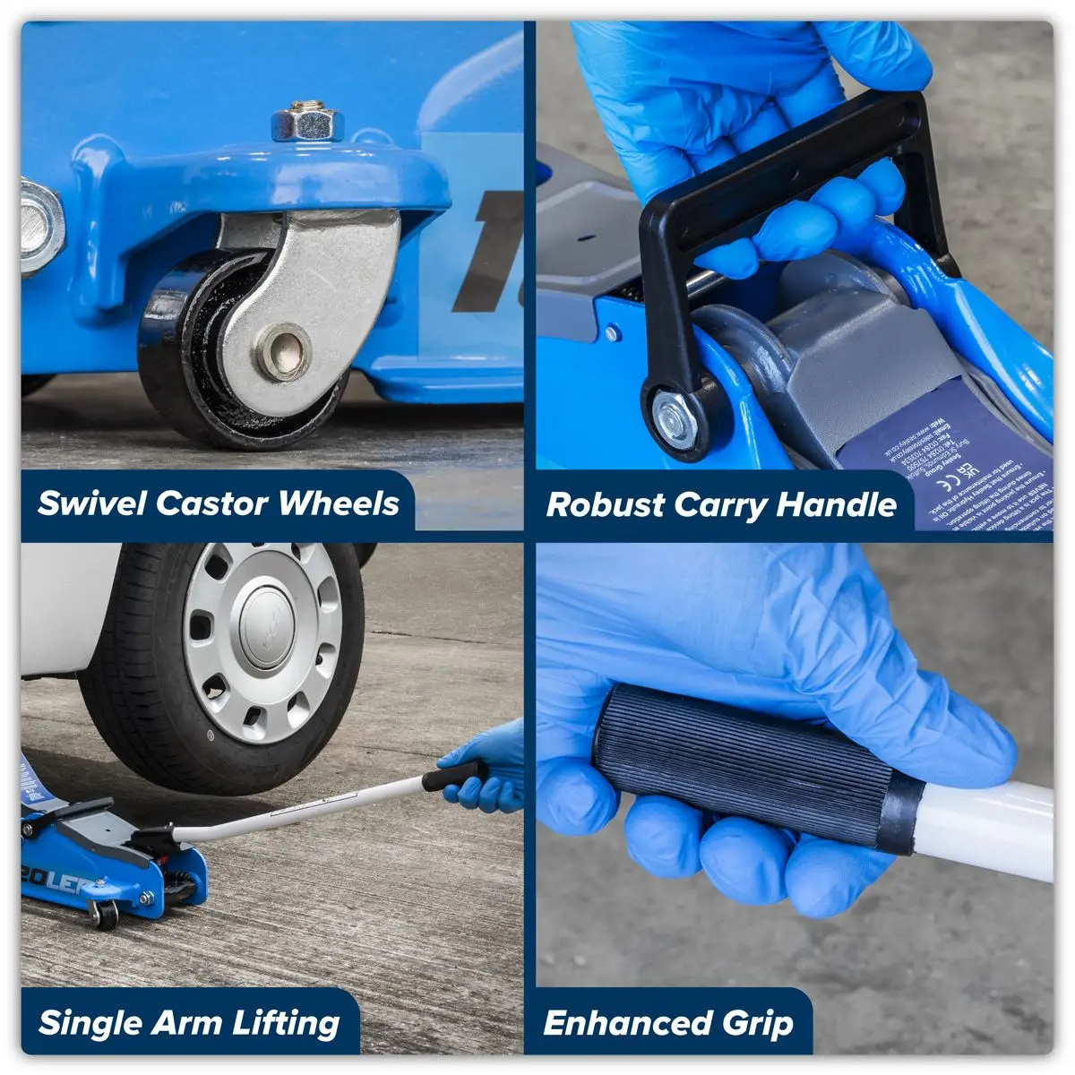 Sealey Low Profile Short Chassis Trolley Jack 2 Tonne - Blue - Image 17