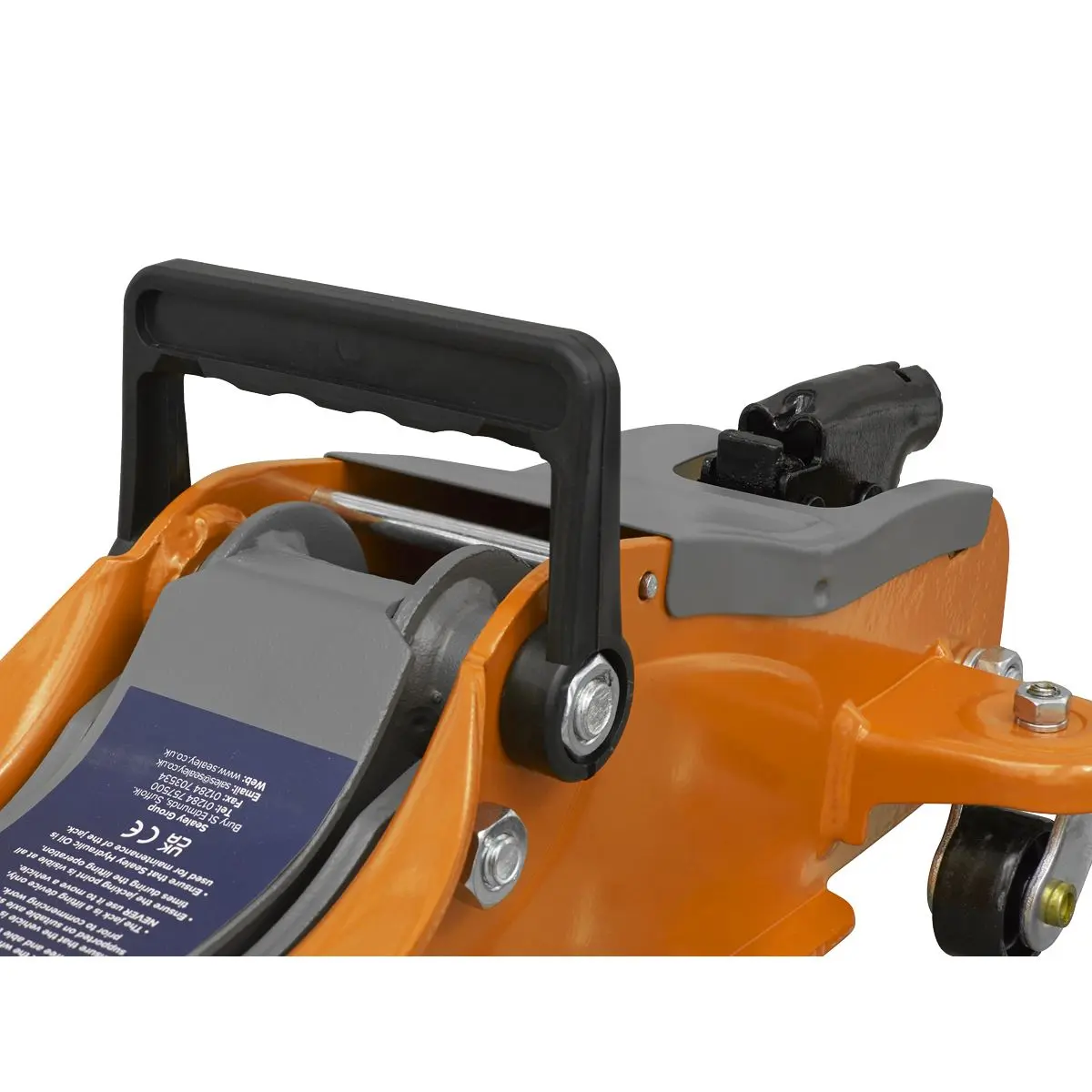 Sealey Low Profile Short Chassis Trolley Jack 2 Tonne - Orange - Image 5