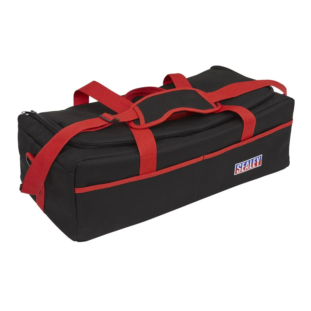 Sealey Low Entry Short Chassis Trolley Jack & Accessories Bag Combo, 2 Tonne - Red - Image 3