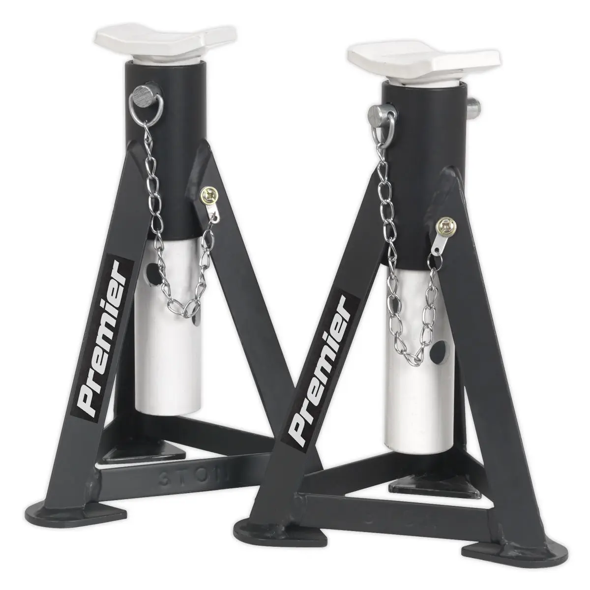 Sealey Trolley Jack 3 Tonne & Axle Stands (Pair) 3 Tonne per Stand Combo - Image 5