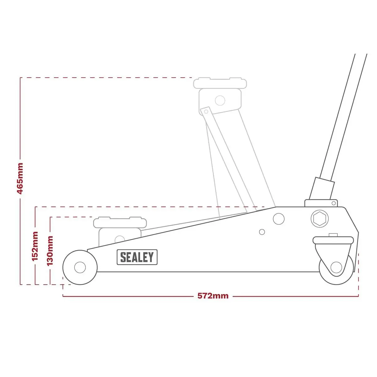Sealey Trolley Jack 3 Tonne - Image 4
