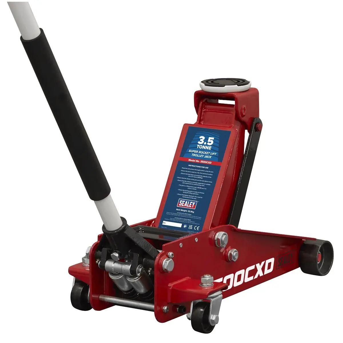 Sealey Trolley Jack with Super Rocket Lift 3.5 Tonne