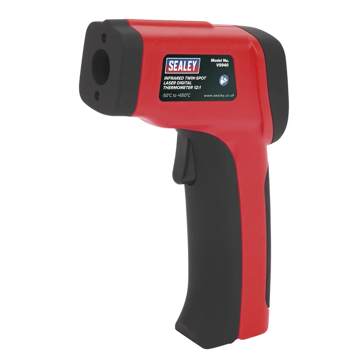 Sealey Infrared Twin-Spot Laser Digital Thermometer 12:1 - Image 2