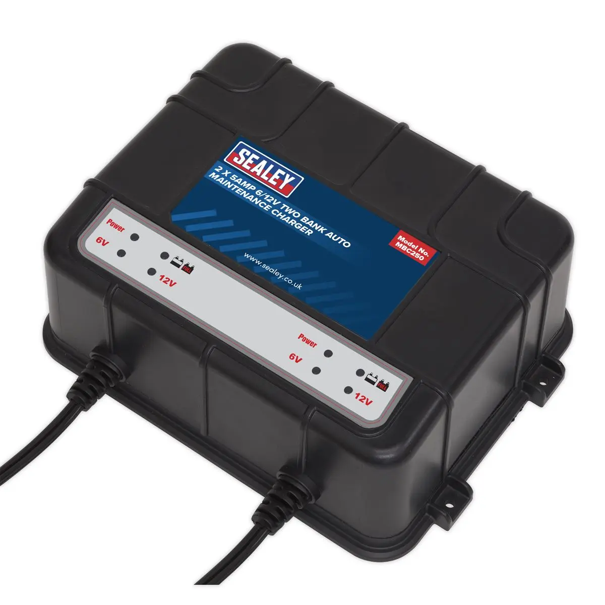 Sealey Two Bank 6/12V 10A (2 x 5A) Auto Maintenance Charger - Image 4