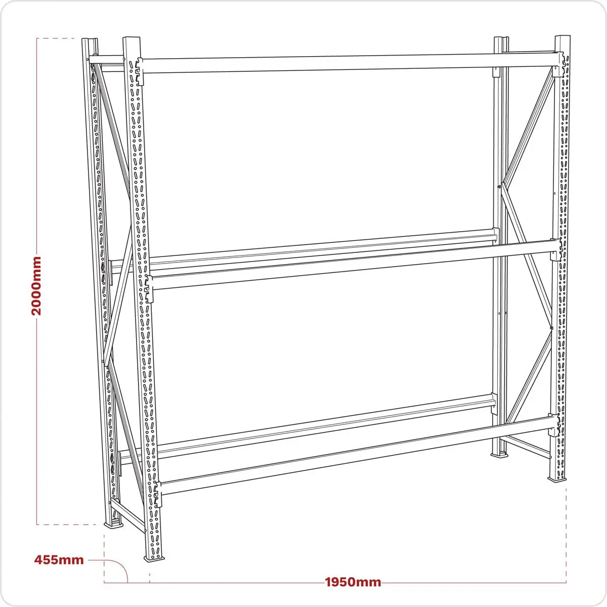 Sealey 2-Level Tyre Rack 200kg Capacity Per Level - Image 2