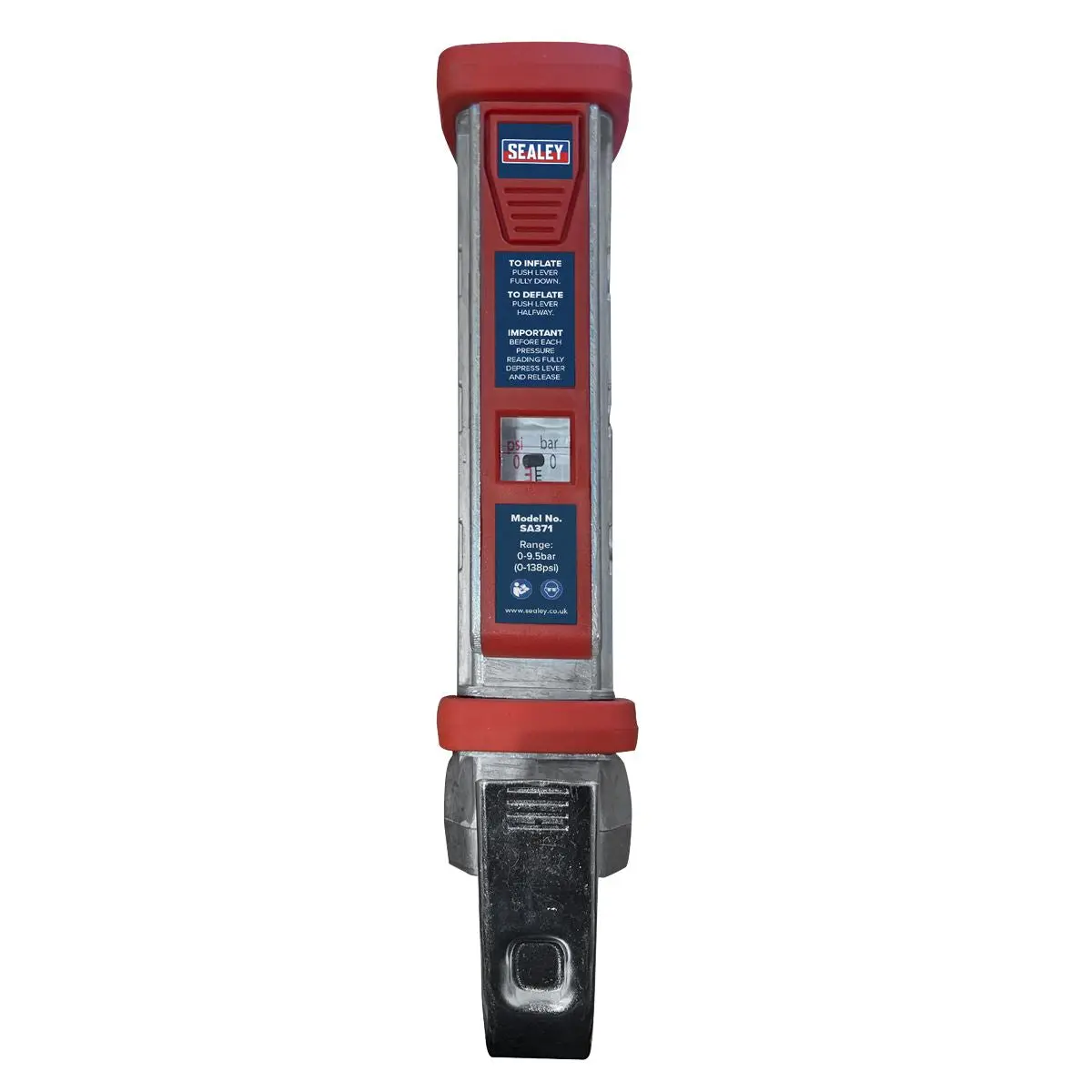 Sealey Tyre Inflator 0.5m Hose with Twin Push-On Connector - Image 2